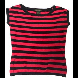 striped stretch knit top Size M